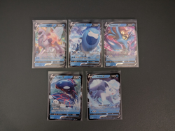💧 Pokemon Water-Type V Lot (5 Cards) - Kyogre, Omastar, Palkia - NM Holo - Image 1