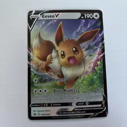 Eevee V SWSH065 Sword & Shield Battle Academy Black Star Promo Pokemon Card - Image 1