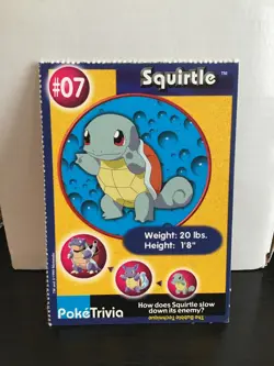 Squirtle #07 Pokemon PokeTrivia Mewtwo Strikes Back Promo - Image 1