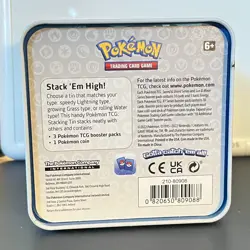 Water Stacking Tin with Lapras Design Pokemon TCG - EMPTY - Image 3