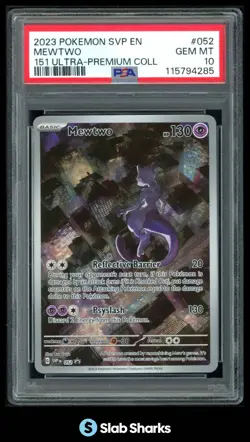 2023 POKEMON SV BLACK STAR PROMOS - SVP EN #052 MEWTWO 151 ULTRA-PREMIUM PSA 10 - Image 1