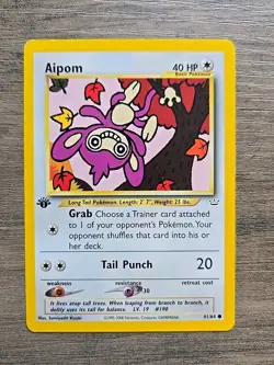 Pokemon TCG Aipom 41/64 1st Edition WOTC Neo Revelation VLP - Image 1