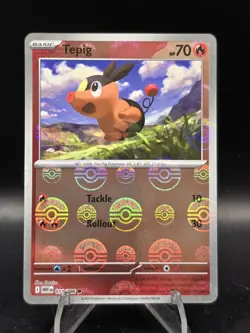 Pokemon TCG Tepig (Poke Ball Pattern) 011/086 Sv: White Flare Holo NM - Image 1