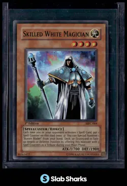 2003 YU-GI-OH! MAGICIAN'S FORCE 1ST EDITION #MFC-064 SKILLED WHITE MAGICIAN - Image 1