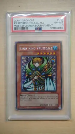 2004 Yu-Gi-Oh! Fairy King Truesdale WC4-001, World Championship, PSA 8 NM-MT - Image 1
