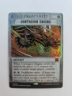 Contagion Engine Outlaws of Thunder Junction Foil MTG Card in NM Condition - Image 1