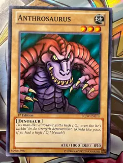 Yu-Gi-Oh! Anthrosaurus LCJW-EN016 1st Edition Common NM Card Legend Joey's World - Image 1
