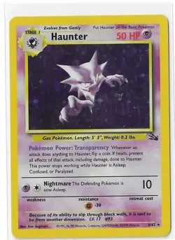 Haunter Fossil 6/62 Holo Unlimited Rare Pokemon Card TCG WOTC LP - Image 1