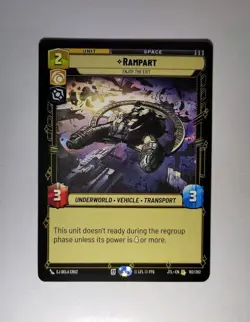 Star Wars Unlimited: Jump To Lightspeed Rampart(RARE) #182 w/2 Bonus card - Image 1