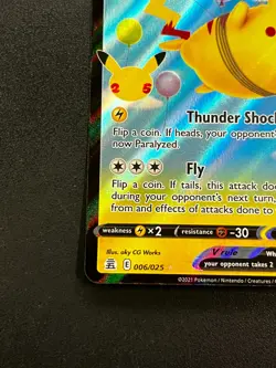Flying Pikachu V 006/025 - Celebrations Holo Ultra Rare Pokemon TCG Card NM - Image 2