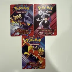 Destined Rivals Build Battle Trainer Tip Cards (3) - Mewtwo, garchomp, ho-oh - Image 1