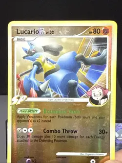 Pokemon Card Lucario GL 8/111 Platinum Rising Rivals Reverse Holo Rare LP - Image 2