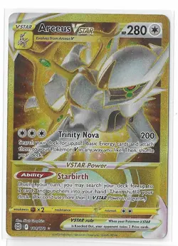 Arceus VSTAR 184/172 Brilliant Stars Gold Secret Rare Pokemon Card Full Art NM - Image 1