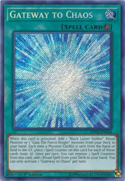 Near Mint, English Yu Gi Oh Gateway to Chaos - SHVA-EN058 - Secret Rare - 1st Ed - Image 1