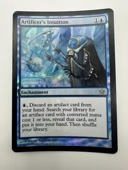 Magic The Gathering MTG ARTIFICER'S INTUITION FOIL Fifth Dawn NM Near Mint - Image 1
