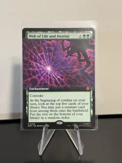 MTG, Web of Life and Destiny (#0268), Spider-Man, Extended Ar - Foil, NM Mythic - Image 1