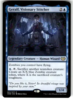 Geralf, Visionary Stitcher #61 (NM) Crimson Vow VOW Magic MTG - Image 1