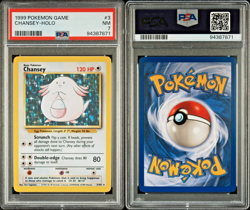 CHANSEY 1999 Pokemon Game Base Set Holo #3 PSA 7 - Image 1