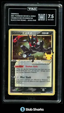 2019 POKEMON USWORD & SHIELD BLACK STAR PROMOS #SWSH144 GRENINJA TAG 7.5 - Image 1
