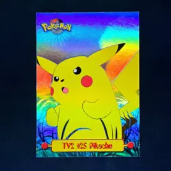 topps Pokemon TV Animation Edition Series 1 Rainbow Foil TV2 Pikachu - Image 1