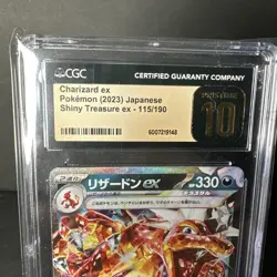 Pokemon CGC Pristine 10 Charizard ex Japanese Shiny Treasure Ex 115/190 RR - Image 3