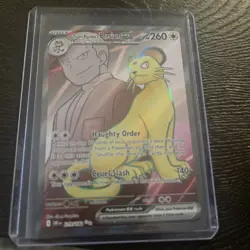 Team Rocket’s Persian Ex 219/182 Destined Rivals Full Art Pokemon TCG NM - Image 3