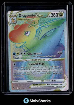 2022 POKEMON GO SWORD & SHIELD #081/078 DRAGONITE VSTAR SECRET RARE - Image 1