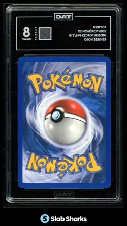 2005 POKEMON EX UNSEEN FORCES #46/115 SCYTHER REVERSE HOLO TAG 8 - Image 2