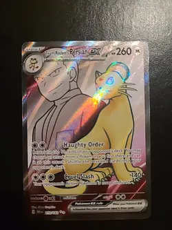 Team Rocket’s Persian Ex 219/182 - Destined Rivals Full Art Pokemon TCG NM - Image 1