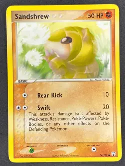 Pokemon Sandshrew 74/109 TRR EX Team Rocket Returns LP/NM - Image 1
