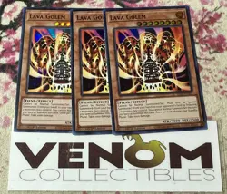 3x (M/NM) - Lava Golem - RA01-EN001 - Super Rare - 1st Edition YuGiOh - Image 1