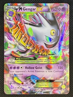 2016 Pokemon TCG M Gengar EX #XY166 XY Promo Holo Ultra Rare MP Holographic Card - Image 1