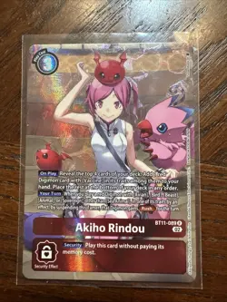 Digimon TCG Card Game Dimensional Phase BT11-089 Akiho Rindou Rare Alt Art - Image 1