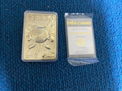 Pokemon POLIWHIRL 23k Gold Plated Trading Card 1999 Nintendo #61 with COA - Image 2