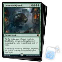 UNNATURAL GROWTH X4 Innistrad: Midnight Hunt MID Magic MTG MINT CARD - Image 1
