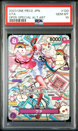 PSA 10 UTA OP02-120 SEC OP05-SP ALT ART ONE PIECE CARD JAPANESE - Image 1