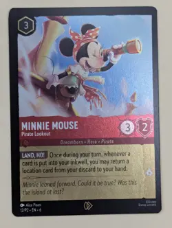 ✨Lorcana Minnie Mouse Pirate Lookout 12/P2 Cold Foil Disney Lorcana Promo Cards - Image 1