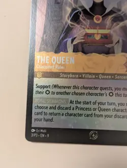Disney Lorcana The Queen Conceited Ruler Fabled Promo Card 3/P3 Foil - Image 3