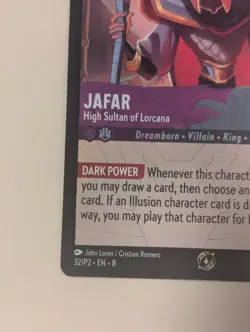 Lorcana Jafar - High Sultan of Lorcana (32/91) Disney Lorcana Promo Cards NM - Image 3
