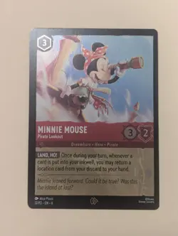 Lorcana Minnie Mouse Pirate Lookout 12/P2 Cold Foil Disney Lorcana Promo Cards - Image 1