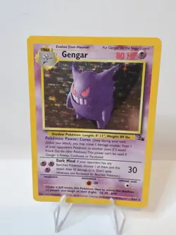Pokemon TCG Gengar Vintage FOSSIL HOLO card holo rare 5/62 lp - Image 1