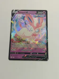 Sylveon V 074/203 ULTRA RARE SWSH Evolving Skies Pokemon Card NM Holo 2021 - Image 1
