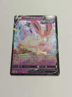 Sylveon V 074/203 ULTRA RARE SWSH Evolving Skies Pokemon Card NM Holo 2021 - Image 3