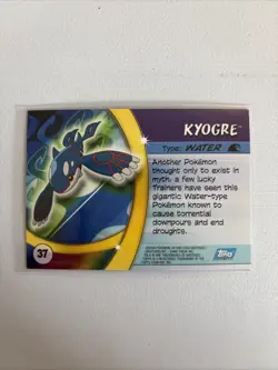 Kyogre #37 Pokemon Advanced Challenge Topps Card Non-Foil 2004 Lightly Played - Image 2