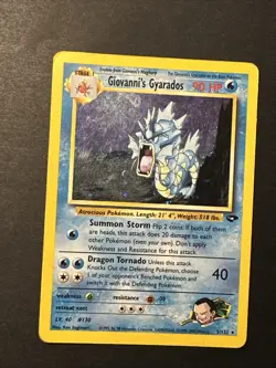 Pokemon TCG Giovanni's Gyarados Gym Challenge Holo Card 5/132 - Image 1