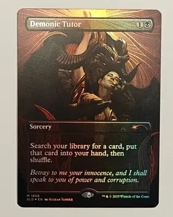 MTG Demonic Tutor Foil Secret Lair Artist Series Kieran Yanner Next Day Ship - Image 1