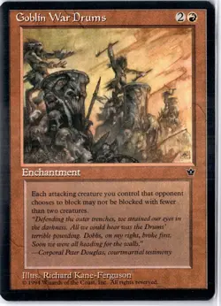 Goblin War Drums (Ferguson) Fallen Empires Regular Magic: The Gathering NM - Image 1