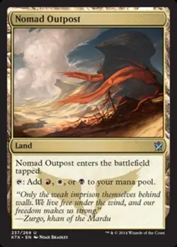 Nomad Outpost Light Play, English Magic the Gathering MTG Khans of Tarkir - Image 1
