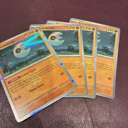 4x Lunatone Holo Rare Playset 074/132 Pokemon Mega Evolution English - Image 1