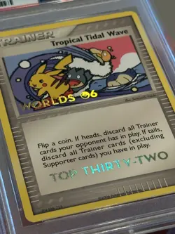 Pokemon 2006 Tropical Tidal Wave Stamped Top Thirty Two T32 Worlds Promo PSA 9 - Image 3